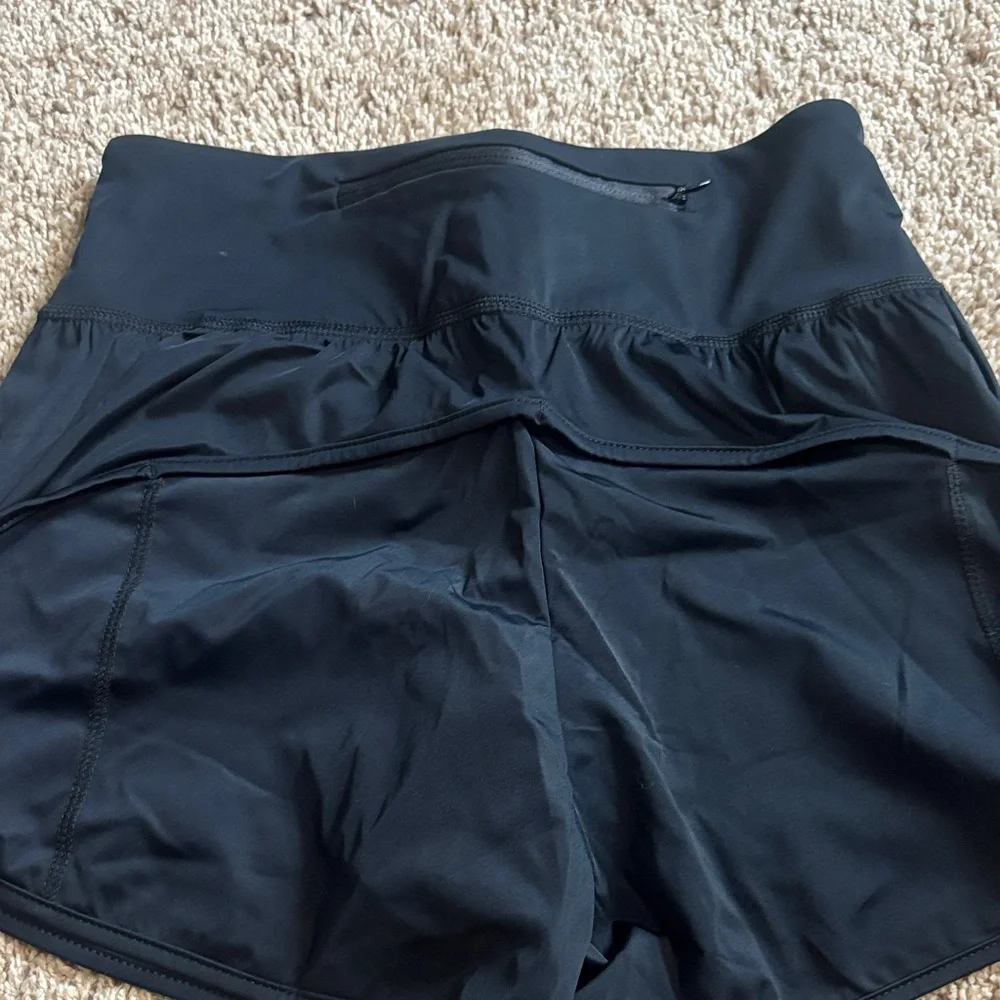 Women’s Black Athletic Shorts - Lightweight Performance - Picture 3 of 5